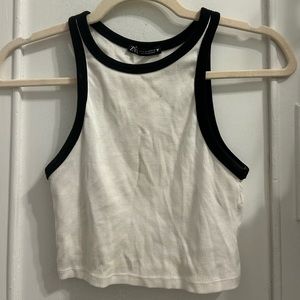 White and black tank top